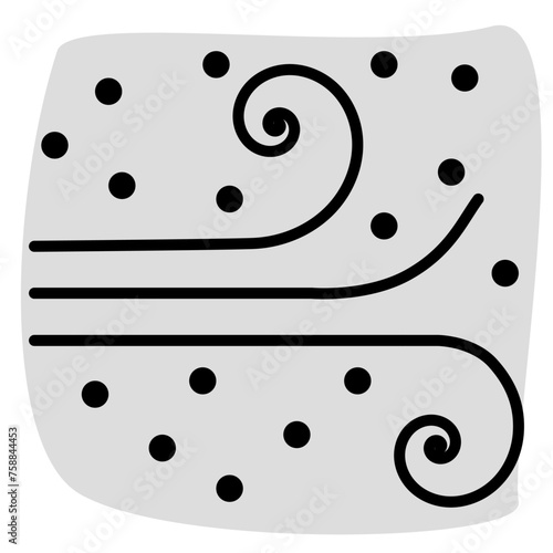 Particle wind flat color