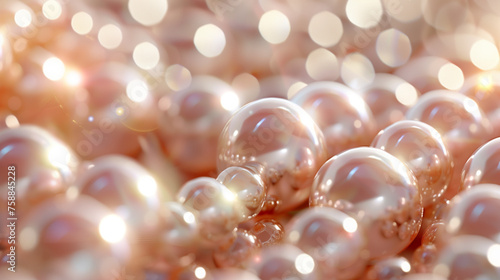 elegant background with bright pearls