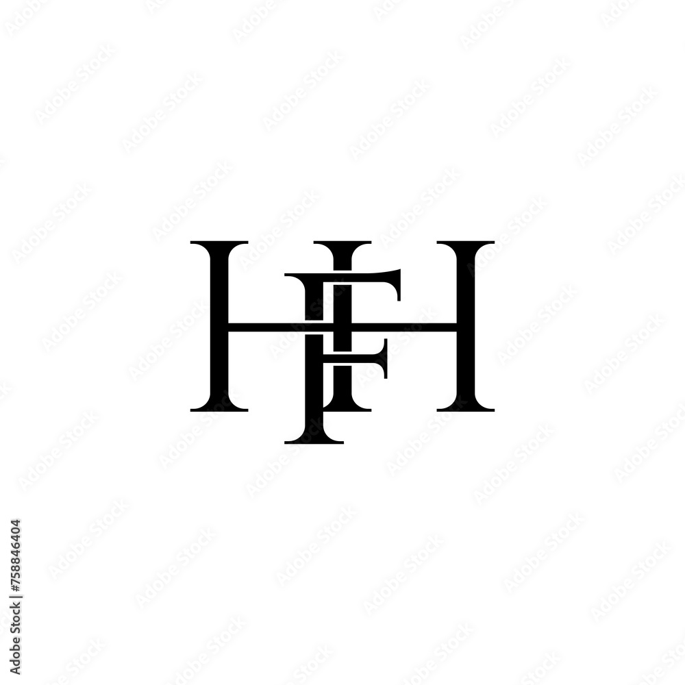hfh typography letter monogram logo design