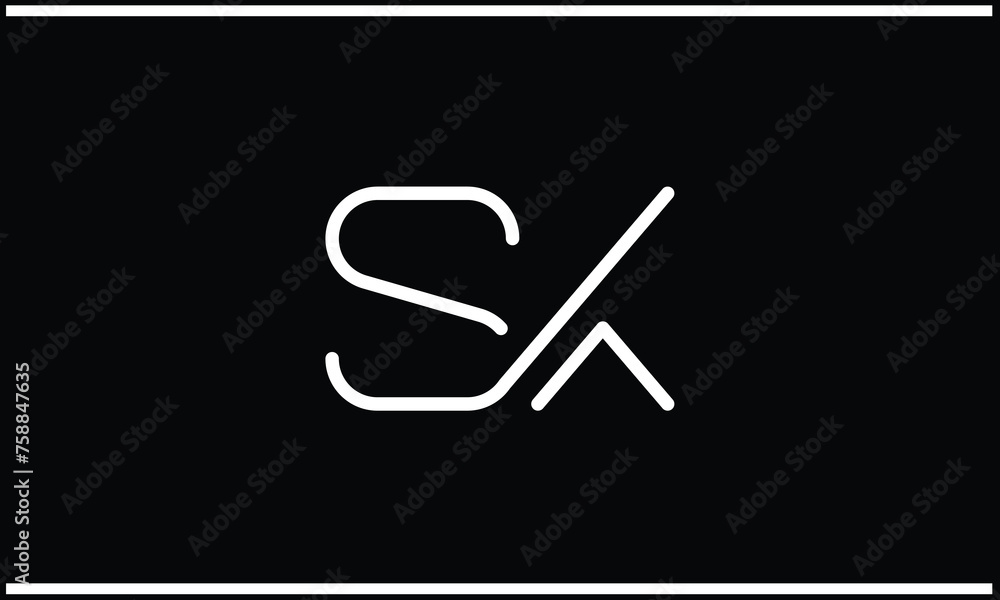 SK, KS,S , K, Abstract letters Logo monogram SK, KS,S , K, Abstract letters Logo monogram