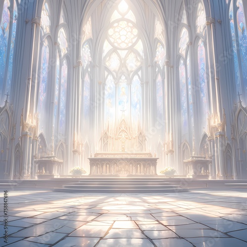 Experience the Solemn Splendor of a Gothic Chapel's Secluded Sanctuary photo