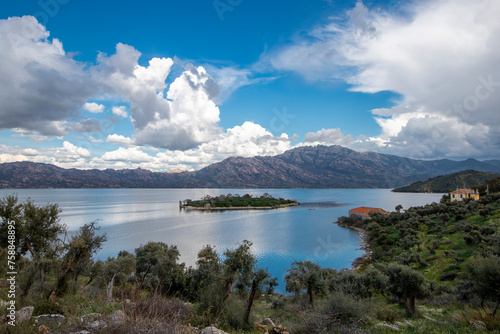 Turkey - Lake Bafa, located within the borders of Mugla and Aydın provinces photo