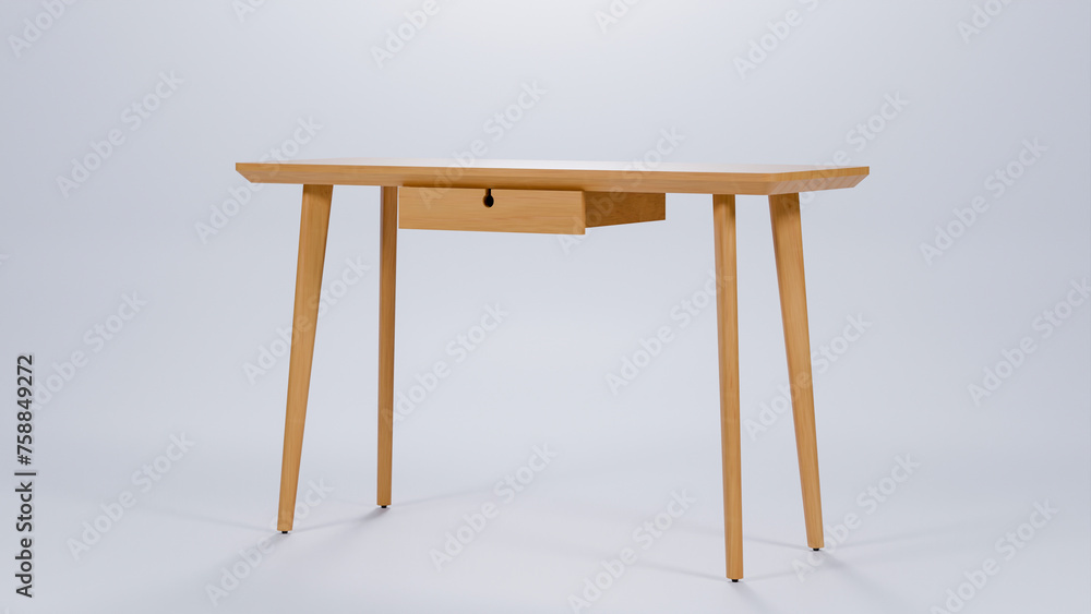 Wooden table desk premium photo 3d render Wooden table desk premium photo 3d render