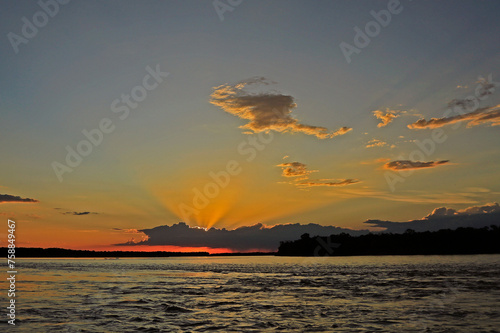 por do sol rio araguaia photo