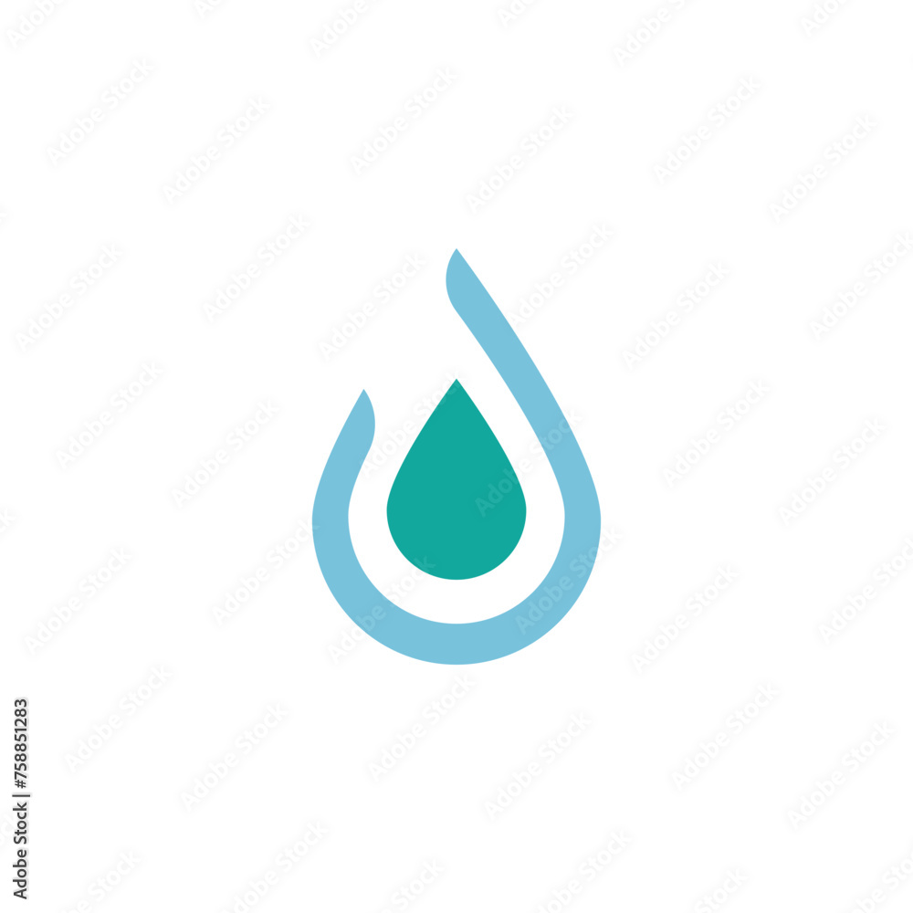 Vector blue water drop icon set. Flat droplet logo shapes collection. Vector blue water drop icon set. Flat droplet logo shapes collection.