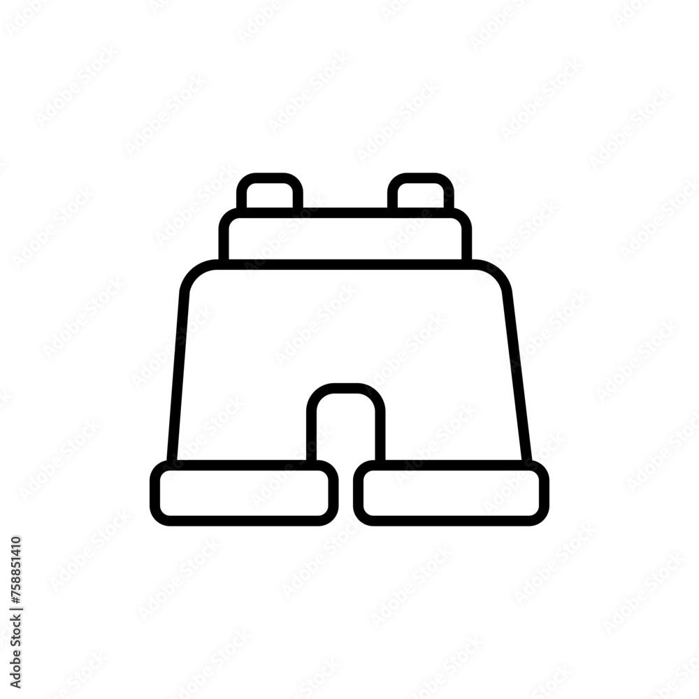 Binocular outline icons, minimalist vector illustration ,simple transparent graphic element .Isolated on white background