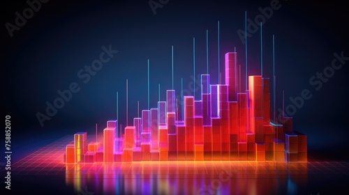 business chart financial report graph, ai