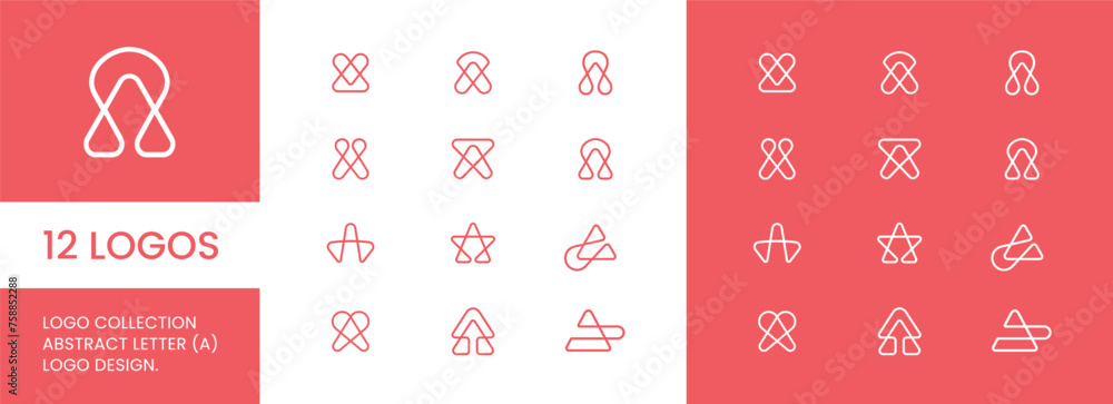 Set of abstract letter A logo design template. Icon for Real Estate, Travel and Hospitality, and Property Management. Set of abstract letter A logo design template. Icon for Real Estate, Travel and Hospitality, and Property Management.