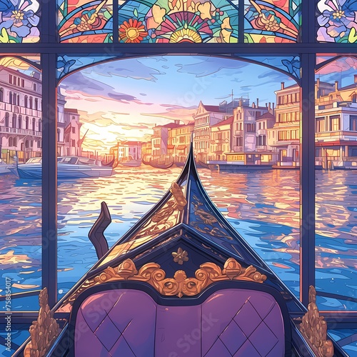 Enchanting Gondola Ride Illustration: A Unique Venetian Experience