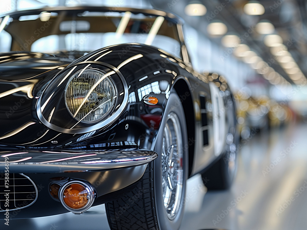 Black Retro Sportscar