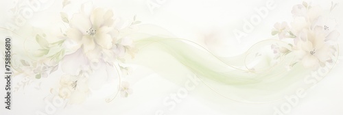 Delicate white flowers bloom vibrantly against a pure white background, exuding elegance and grace