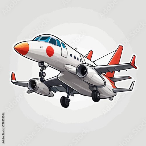 Fototapeta Naklejka Na Ścianę i Meble -  Aircraft Cartoon Logo Design Very Cool
