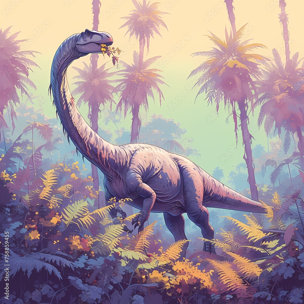 explore-the-captivating-world-of-a-solitary-therizinosaurus-meandering