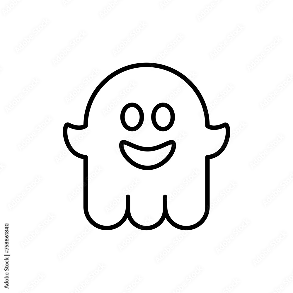 Ghost outline icons, minimalist vector illustration ,simple transparent graphic element .Isolated on white background Ghost outline icons, minimalist vector illustration ,simple transparent graphic element .Isolated on white background