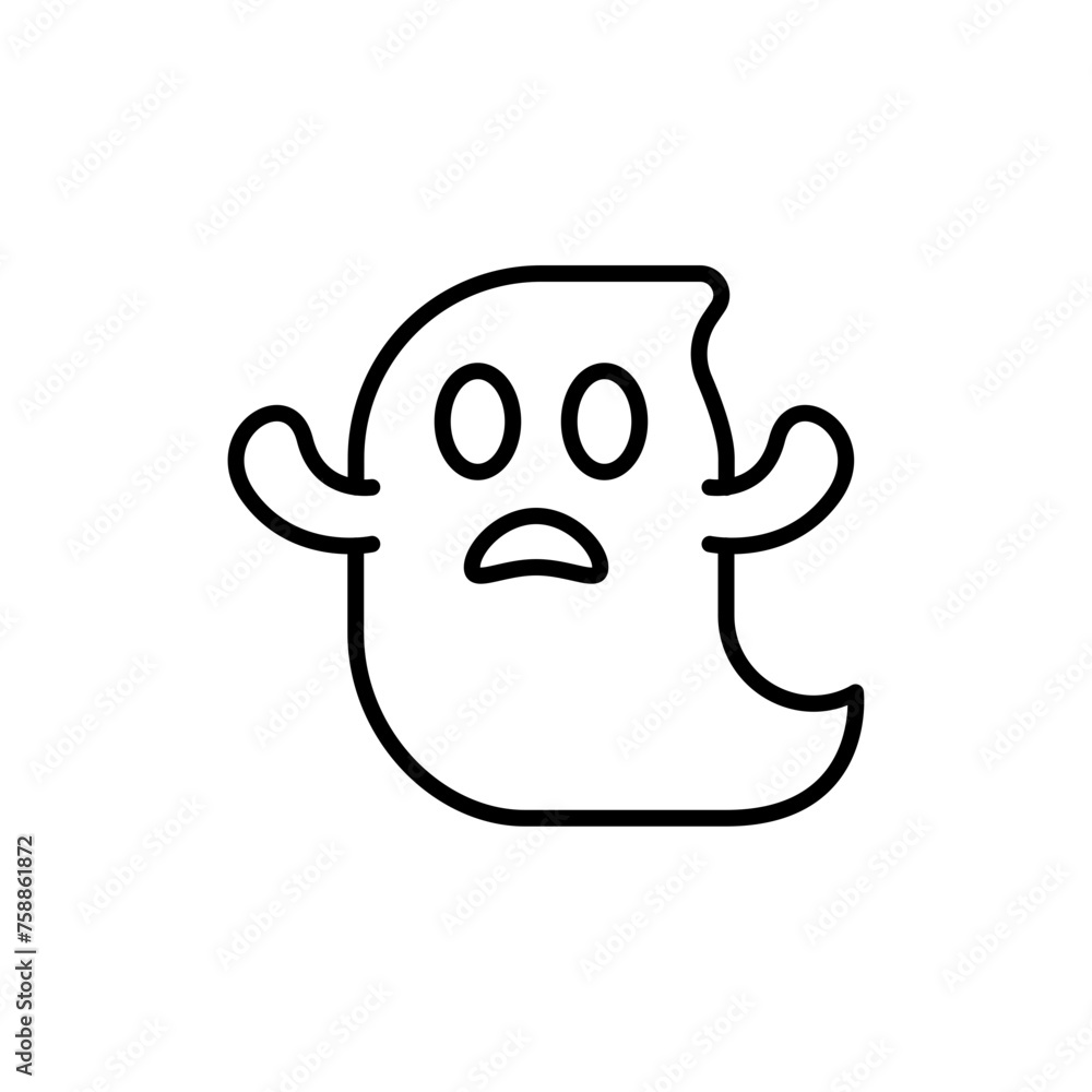 Ghost outline icons, minimalist vector illustration ,simple transparent graphic element .Isolated on white background Ghost outline icons, minimalist vector illustration ,simple transparent graphic element .Isolated on white background