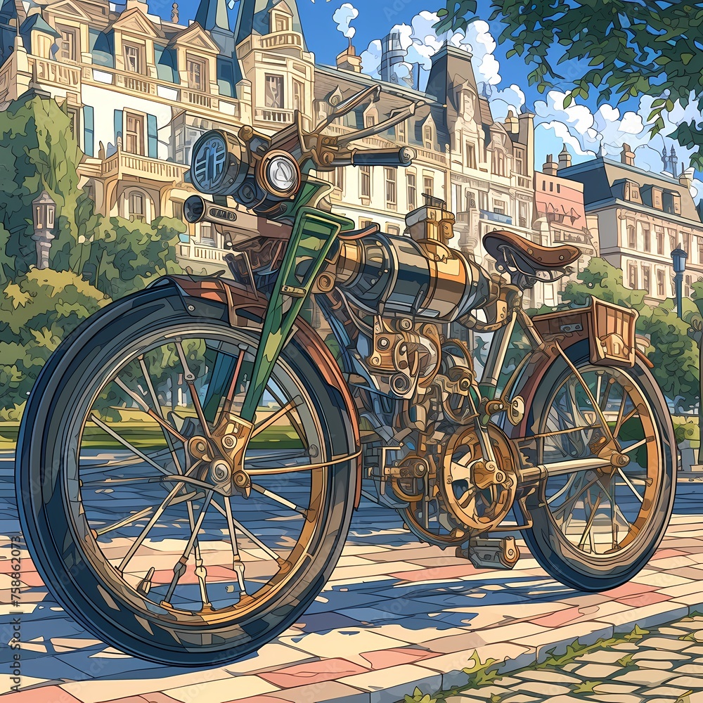 Explore the World on a Steam-Powered Ride - A Nostalgic Steampunk Bicycle