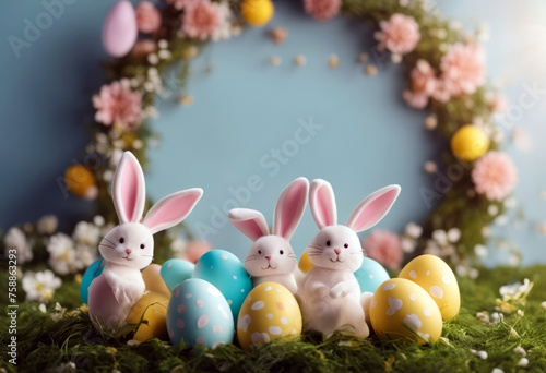 shape easter day decoration banner splay product Happy cylindrical festive Sale Background Vector Egg Design Party Display Gift