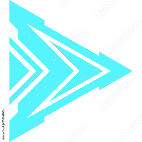 Blue Modern Futuristic Arrow