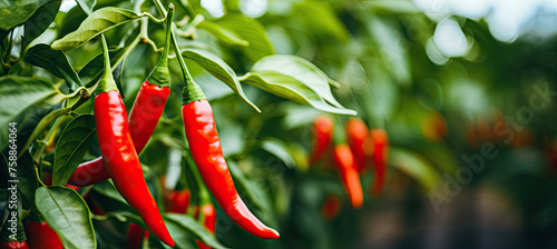 A Close Up of Chili Peppers Growing on a Farm