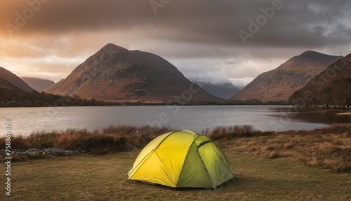 Adventure wallpaper background, camping in Ballachulish in Highland, Scotland