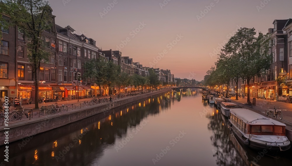 Amsterdam in the evening