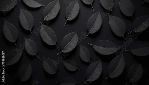 Black leaf wallpaper, dark background #758868087