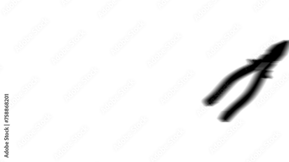 Animation set, pliers symbol. Animations: transparency, zooms, transition top to down, transition left to right, slide up to down, slide left to right Animation set, pliers symbol. Animations: transparency, zooms, transition top to down, transition left to right, slide up to down, slide left to right