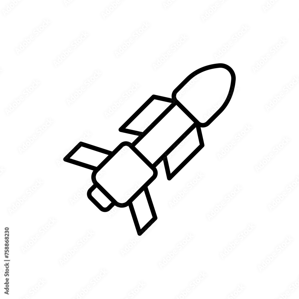Missile outline icons, minimalist vector illustration ,simple transparent graphic element .Isolated on white background Missile outline icons, minimalist vector illustration ,simple transparent graphic element .Isolated on white background