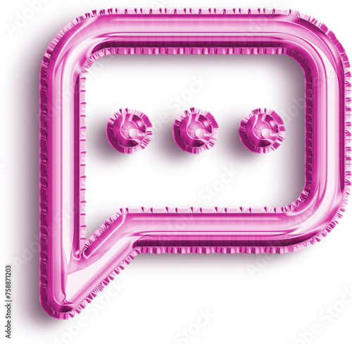 Message Dots Pink Foil Balloon Icon