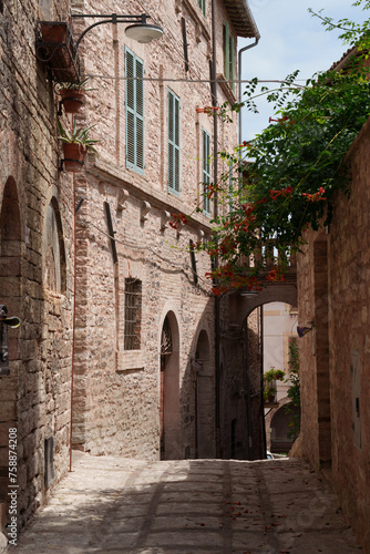 Fototapeta Naklejka Na Ścianę i Meble -  Historic buildings of Spello, Umbria, Italy