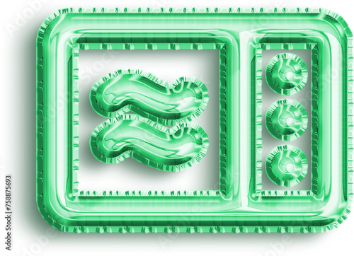 Microwave Mint Foil Balloon Icon