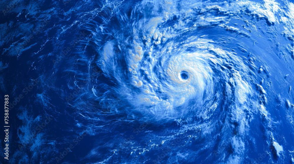宇宙から撮影した台風