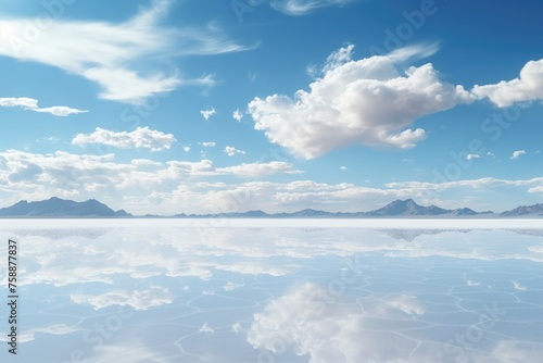 A serene view of a large body of water under a cloudy sky. Ideal for nature and landscape concepts