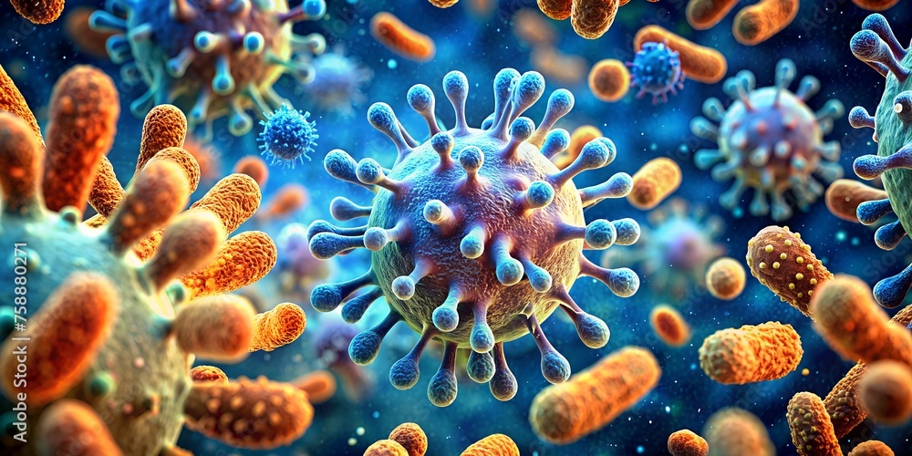 bacteria virus 3d illustration bacteria virus 3d illustration