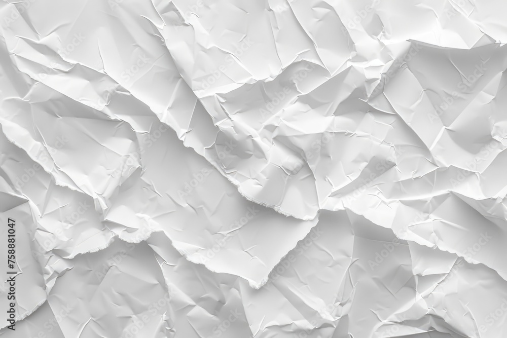 A detailed view of a blank white paper sheet. Perfect for office, education, or creative projects A detailed view of a blank white paper sheet. Perfect for office, education, or creative projects