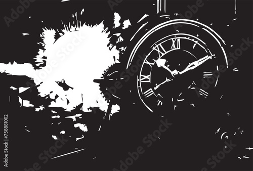 Vintage design background. Grunge textured digital photo collage.