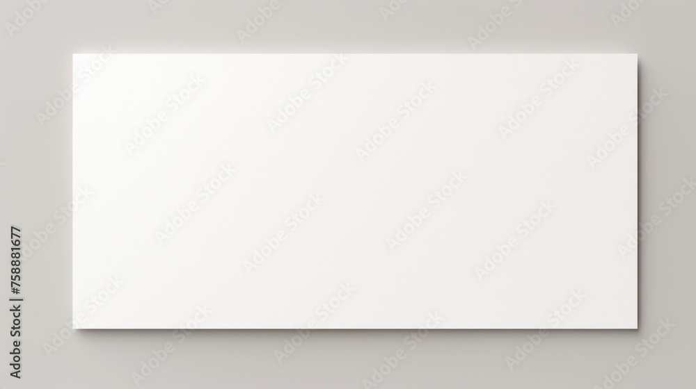 A blank white piece of paper hanging on a wall. Suitable for various design projects A blank white piece of paper hanging on a wall. Suitable for various design projects