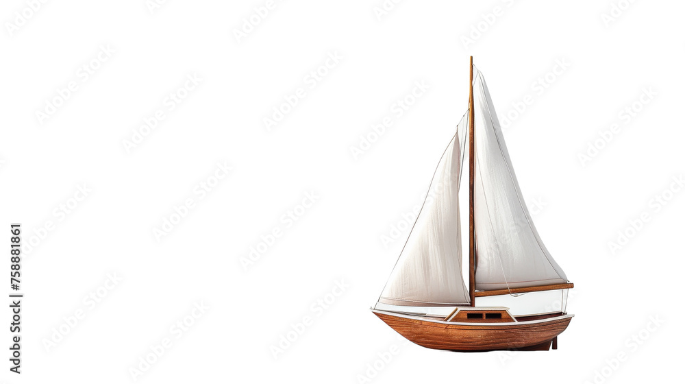 Toy Sailboat on Transparent Background PNG