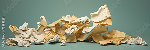 Crumpled Direct Mail Paper - A Symbol of Disposable Advertising Strategies in the Digital Age