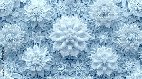 Geometric Background with Snowflake Effect