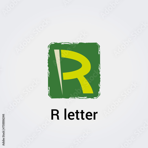 Icone Lettre R pour Design Logos, Symbole, Illustration Pictogramme Monogramme pour Business, Variations Alphabet Isolé Silhouette