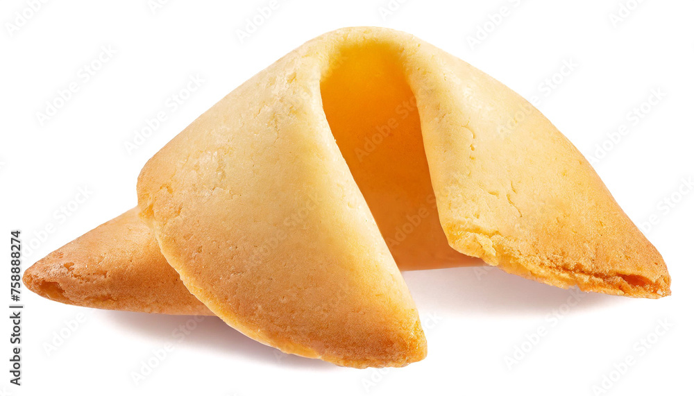 Fortune cookie isolated on white background, cutout Fortune cookie isolated on white background, cutout