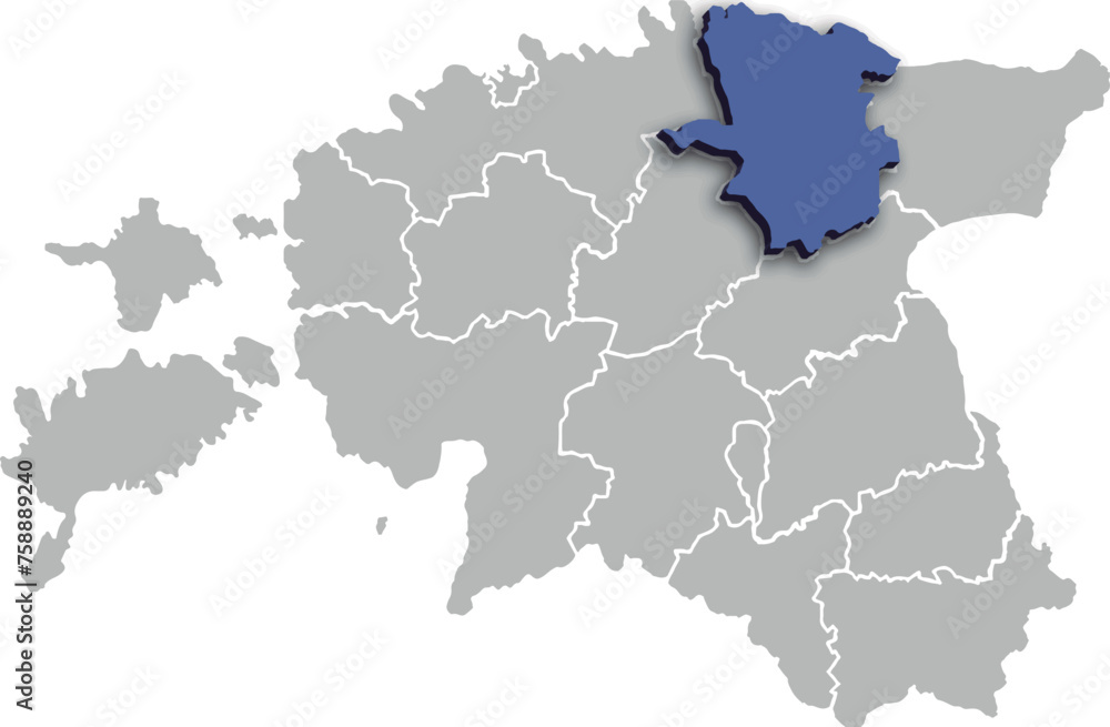 Lääne Virumaa COUNTY OR DEPARTMENT MAP STATE OF ESTONIA 3D ISOMETRIC MAP Lääne Virumaa COUNTY OR DEPARTMENT MAP STATE OF ESTONIA 3D ISOMETRIC MAP