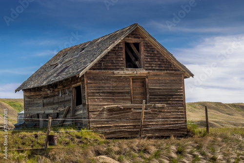 Rustic buildings dot Kneehill County Alberta Canada © David