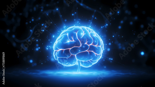 Artificial intelligence brain network concept background