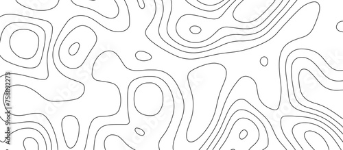 Abstract white topography vector background. Topographic map. Geographic mountain relief. counter map wavy line paper textrue. grid curve line abstract vector illustration . 