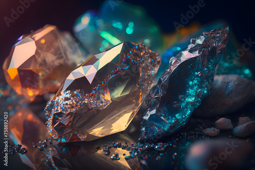 Natural mineral crystalline ferruginous pyrite sulfide grade quartz raw crystalline pyrite diamond in nature quarry.  photo
