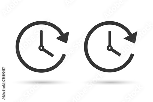 Time icon. Clock icon vector illustration.