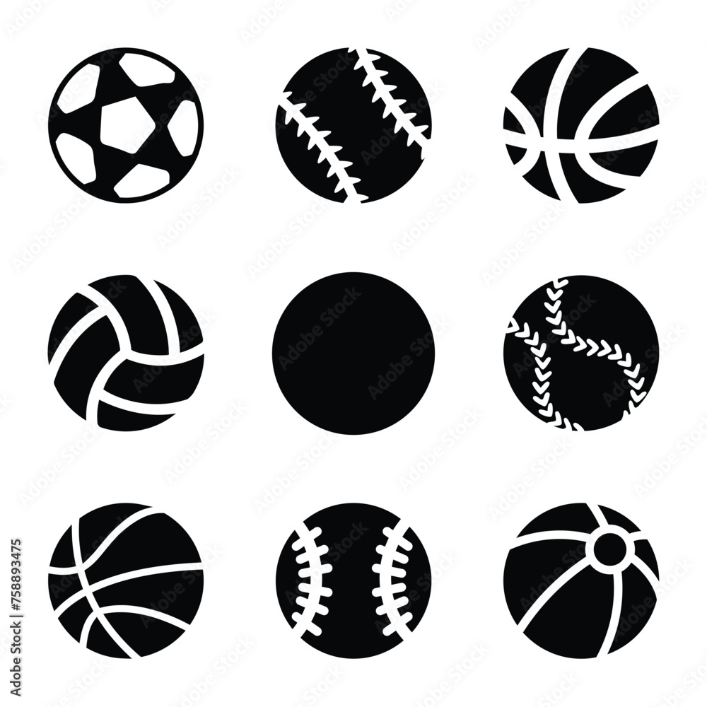 Set of balls. Set of balls isolated on white background Set of balls. Set of balls isolated on white background