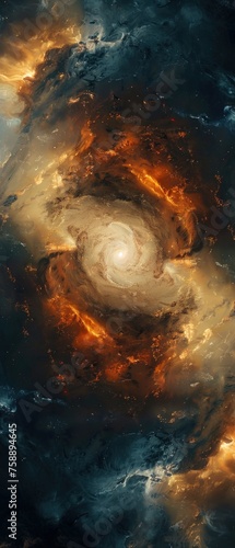 Nebulae canvas merging with wormholes